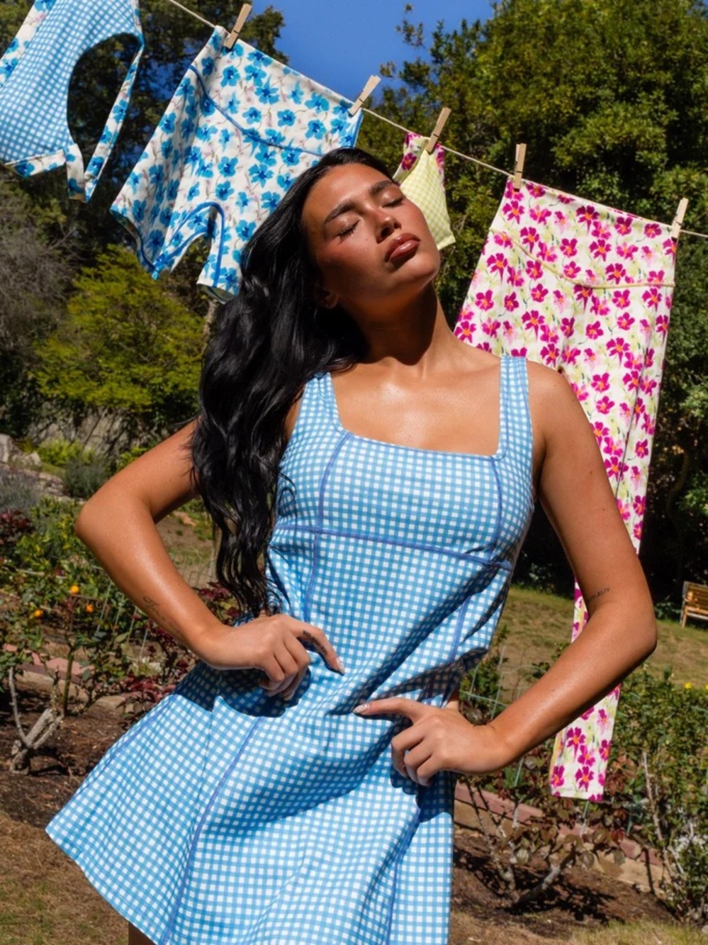 Vitality Cloud II™ Babydoll Dress - Capri Gingham - NEVER WORN